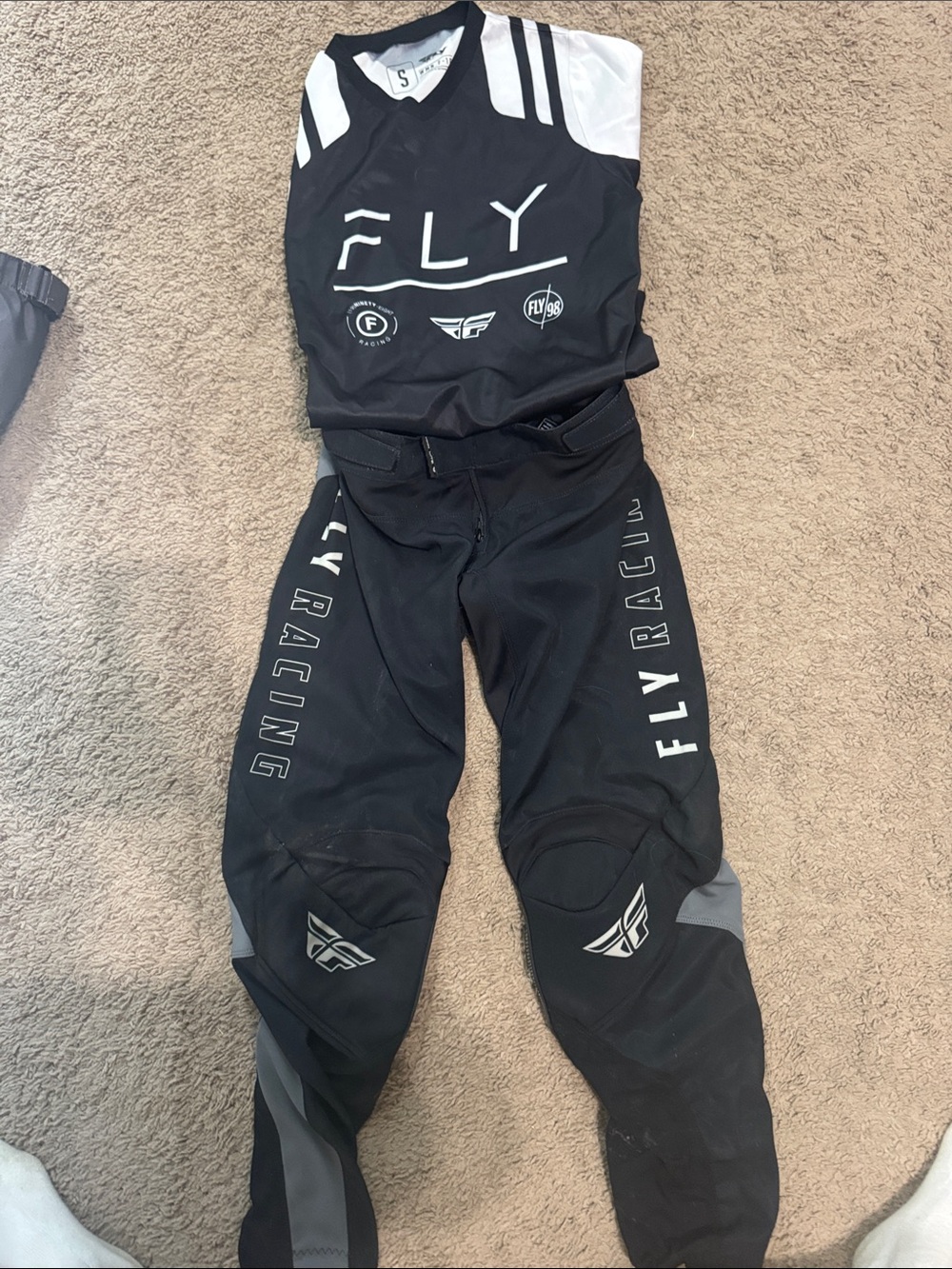 Women’s Gray & Black Motocross Pants and Jersey